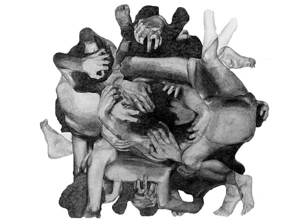 My Body by Deana Gisborne (2019), 43’ x 39.5’, Graphite on Paper